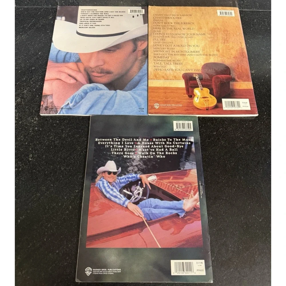 Alan Jackson 3 Book Songbook Lot Piano Vocal Chords Greatest Hits Country Music